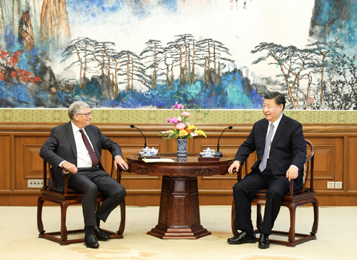 6月16日，国家主席习近平在北京会见美国比尔及梅琳达·盖茨基金会联席主席比尔·盖茨。新华社记者 庞兴雷摄.jpg